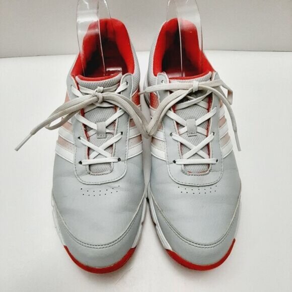ADIDAS Tech Response Golf Shoes Soft Spike Grey & Pink Sz 7.5 Flawed - Picture 4 of 16